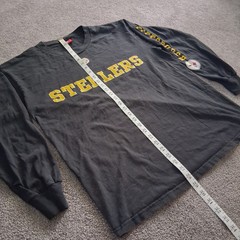Vintage 1990s Pittsburgh Steelers NFL Long Sleeve Graphic T-Shirt Size L/XL