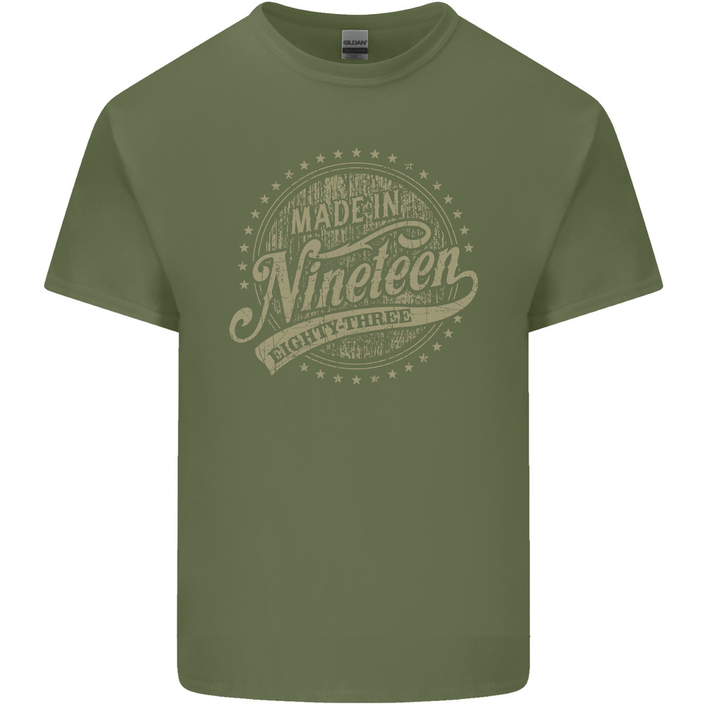 Distressed 43rd Birthday Made In 1983 Mens Cotton T-Shirt Tee Top