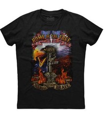 Mens American Flag Home Of The Free Because Of The Brave Eagle Patriotic T-shirt