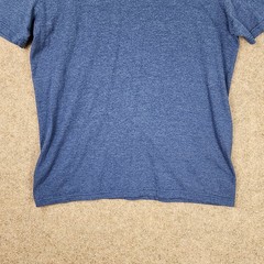 Evolve Men T-Shirt Medium Blue Heathering Short Sleeve Crew Neck Activewear