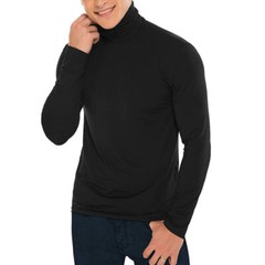 Men’s Mock Turtleneck T-Shirt Solid Long Sleeve Pullover Basic Undershirt Tops
