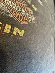 VTG ‘98 Harley-Davidson Motorcycles Badge Logo T-shirt Sz L Black Biker Chopper