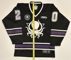 Deep Dark And Dangerous Truth DDD Hockey Jersey Large Black And Purple