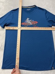 Smartwool Merino Sport 150 T-Shirts Mens XL Merino Wool Blue Bear Graphic