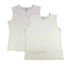 Duluth Trading Co Tank Top T Shirt Mens Large White 2 Pack 100% Cotton Tagless
