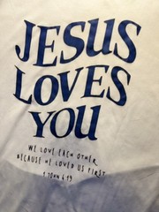 Jesus Loves You White T Shirt Size XL