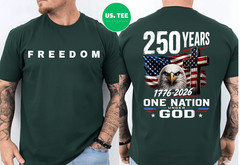 Freedom 250 Year USA American Flag 250th Anniversary Christian God Gifts 2-Sided