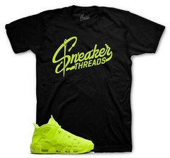 Shirt To Match Air More Uptempo 96 Volt Neon Yellow -ST Logo Sneaker Tee