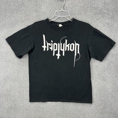 TRIPTYKON T Shirt Mens Medium Black Celtic Frost Swiss Metal Logo Anvil