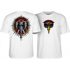 Powell Peralta Skateboard Shirt Mike Vallely Elephant White