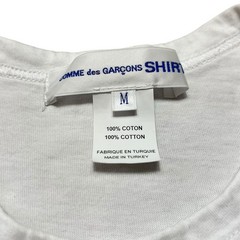 Rare COMME des GARCONS SHIRT Invader T-shirt M Cotton Asymmetrical Extended Tee