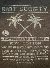 Riot Society Cat Graphic Tee Black L Front & Back Print Streetwear
