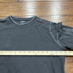 KUHL Kommando Crew Long Sleeve Shirt Mens S Large Gray Thumb Loops Wildfibre