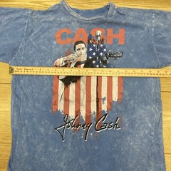 Camiseta Gráfica Manga Corta Hombre Johnny Cash Talla XL Musica Country Bandera