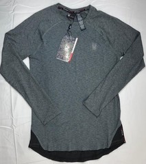 SPYDER ACTIVE ‘ MENS ‘ FITTED LONG SLEEVE SHIRT ‘ DARK GRAY ‘ LARGE