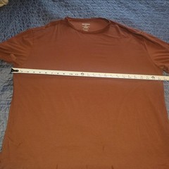 Netdraw Men’s Curved Hem Bamboo Blend T-Shirt in Brown Size XXL UPF 50
