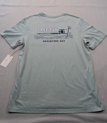 New Free Fly Lazy Tides Pocket Tee Mens Size Medium TShirt Green
