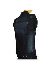 MENS BIKER DENIM VEST (DIRECT MANUFACTURER TO YOU) + FREE SHIPPING
