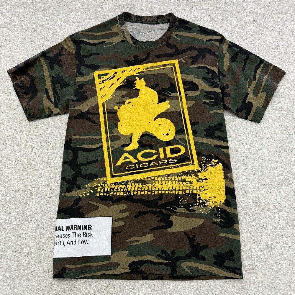 Vintage Acid Cigars Tobacco Promotional T Shirt Size medium New Old Stock VTG