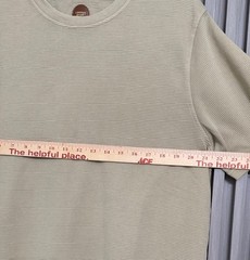 Common People Men Olive Textured T-Shirt Fine Striped Texture Size L New