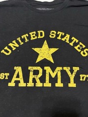 Grunt Style Army Shirt Mens XL Black Yellow American Flag Patriotic