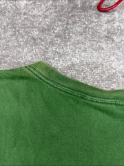 Teddy Fresh Short Sleeve Shirt Green Bear Mens XL Inferno Print Graphic Flames