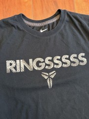 Nike Kobe Bryant Ringsssss T Shirt Sz S Black Mamba Lakers Dri Fit Rare