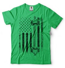 American Flag Gym and Fitness T-shirt Bodybuilding Weight Lifting Shirt