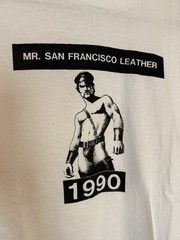 Vintage Mr. San Francisco Leather 1990 White T-Shirt LGBTQ Gay Interest No Tag