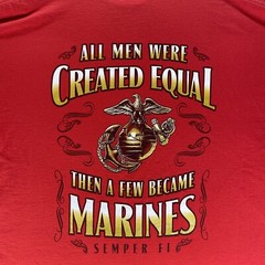 Bayside United States Marines Red T-Shirt Size 2XL Short Sleeve