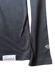 DIAMOND SUPPLY COMPANY BOX LOGO BLACK T-SHIRT LONG SLEEVES SIZE LARGE