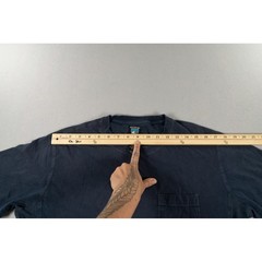Kuhl Mens Organic Cotton Pocket T-Shirt Navy Blue Short Sleeve Size Large