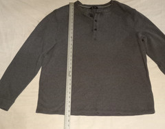 FREE SHIPPING Members Mark Men 2X Thermal Henley Long Sleeve Shirt ** 2JC17