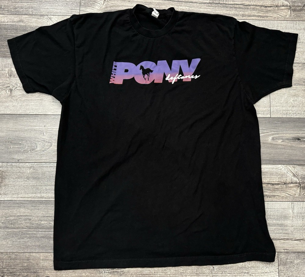 Deftones White Pony Band Shirt Mens Size 2XL XXL Black Short Sleeve Purple/Pink