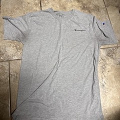 Mens Medium Champion T shirt Soft Feel Grey