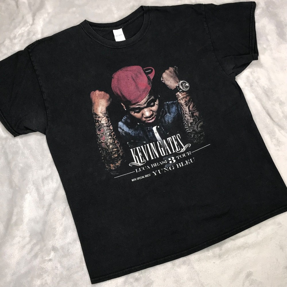 Kevin Gates Yung Bleu 2018 Luca Brasi 3 Tour Mens (XL) Black Concert T-Shirt