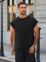 Mens Tank Tops Workout Muscle Gym Athletic T-Shirts Casual Cap Sleeve Summer …