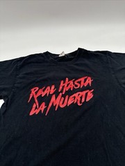 Yazbek Anuel Real Hasta La Muerte T-Shirt Men Medium Spell Out..#22918