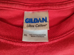 Gildan Mens Red Long Sleeve Logo Pullover XL