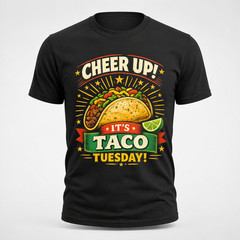 Taco Tuesday Shirt Funny Foodie Tee Retro Taco Graphic Bella Canvas 3001