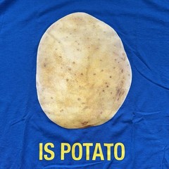 The Late Show With Stephen Colbert “IS POTATO” T-Shirt Blue Size 2XL