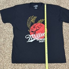 Miller Genuine Draft Black T-shirt in size 2XL By Tee Luv