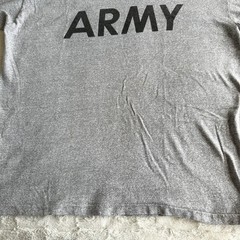 Vintage Champion Army Shirt Tee Mens Large Gray Military Single Stitch 80s USA