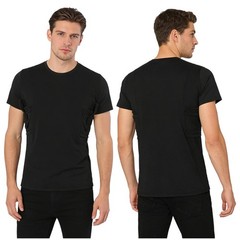 Men Conceal Carry Shirt Round Neck Short Sleeve Stretchy T-shirt Undershirt