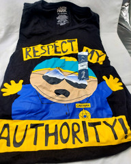 Respect My Authority! Cartman South Park T-shirt NWT 3XL Uni Black