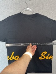 Simba Shirt Mens Large Black Yellow Graphic Tee T-Shirt Movie Disney Lion King