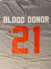 American Red Cross Blood Donor 21 Baseball XL T-Shirt – Blood Donation Shirt