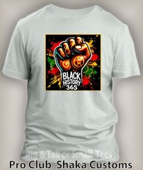 Juneteenth Black Histoy 365 Fist & Chains Mens Tee Shirt Big Tall Sm Streetwear