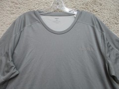 Adidas Shirt Extra Large Adult Gray Athletic Stretch Logo Modern Fit Gym Mens XL