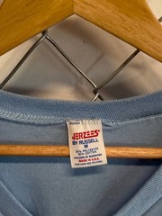 Vintage 90’s Jerzees V Neck Blue Sleep Shirt Size Medium